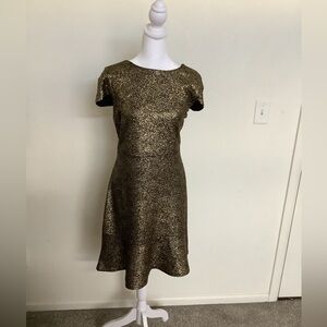 MICHAEL Michael Kors Shimmering Gold Mini Dress